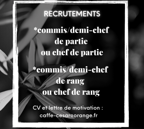 Le Caffé César recrute en cuisine et en salle